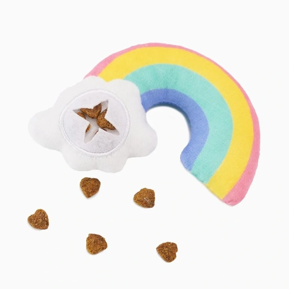 New Hugsmart Meow Buddies Crazy Catcher Rainbow Unicorn Cat Toy Catnip Treat